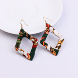 Fabric Covered  Earring