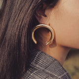 Thick Tube Round Circle Earrings