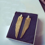 Statement Fashion Metallic Long Dangle Tassel Earrings For Women bijoux Etrendy fashion party jewelry wholesale