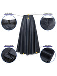 Autumn PU Leather Midi Skirts