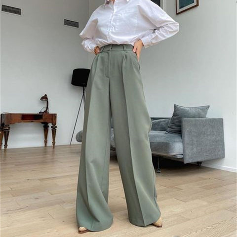 Casual High Waist Wide Pant